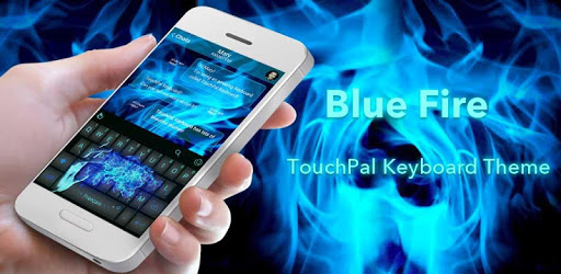 Blue Fire Keyboard Theme pc screenshot