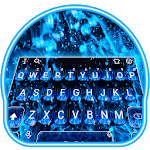 Blue Fire Flaming Keyboard Theme icon