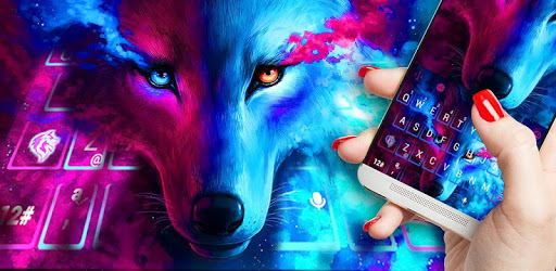 Blue Ice Fire Wolf Keyboard Theme pc screenshot Blue Ice Fire Wolf Keyboard Theme pc screenshot