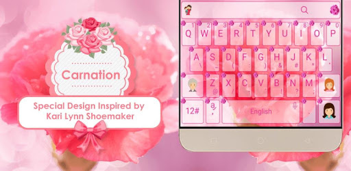 Pink Carnation Keyboard Theme pc screenshot Pink Carnation Keyboard Theme pc screenshot