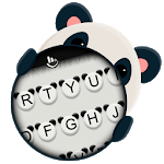 Black White Lovely Cute Panda Keyboard Theme icon