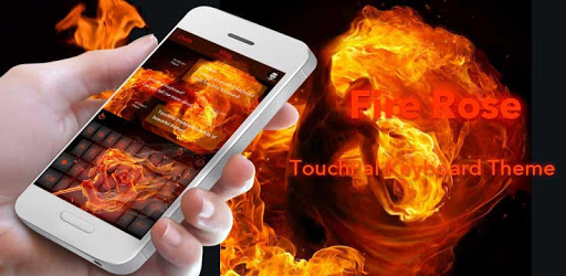 Fire Rose Keyboard Theme pc screenshot Fire Rose Keyboard Theme pc screenshot