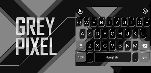 Grey Pixel Keyboard Theme pc screenshot