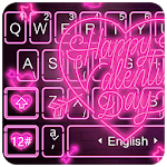 Live Neon Heart Keyboard Theme icon