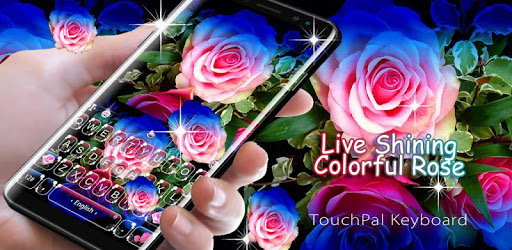 Live 3D Shining Colorful Rose Keyboard Theme pc screenshot