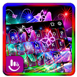 Colorful Neon Butterfly Keyboard Theme for pc icon