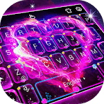 Neon Galaxy Heart Keyboard Theme icon