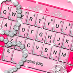 Pink Sparkling Diamond Princess Keyboard Theme icon