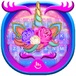 Colorful Pink Glitter Unicorn Keyboard Theme for pc icon