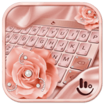 Pink Rose Gold Diamond Drops Keyboard Theme icon