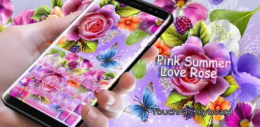 Pink Summer Rose Keyboard Theme pc screenshot Pink Summer Rose Keyboard Theme pc screenshot