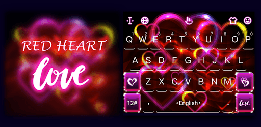 Red Heart Love Keyboard Theme pc screenshot