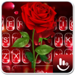 Romantic Flower Red Rose Sparkling Keyboard Theme icon