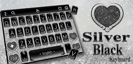 Black Silver Glitter Keyboard Theme pc screenshot Black Silver Glitter Keyboard Theme pc screenshot
