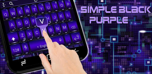 Simple Black Purple Keyboard Theme pc screenshot Simple Black Purple Keyboard Theme pc screenshot