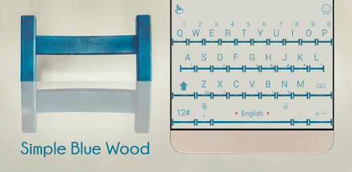 Simple Blue Wood Keyboard pc screenshot Simple Blue Wood Keyboard pc screenshot