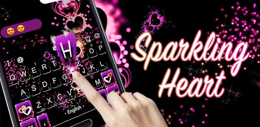 Sparkling Purple Heart Keyboard Theme pc screenshot Sparkling Purple Heart Keyboard Theme pc screenshot