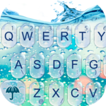 3D Blue Glass Water Keyboard Theme icon