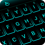Simple Neon Blue Future Tech Keyboard Theme icon