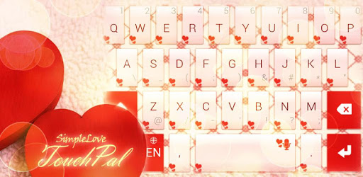 TouchPal Simple Love Theme pc screenshot