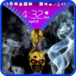 Smoke lock screen. Zipper icon