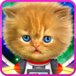 Talking baby cat in space icon