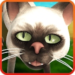 White cat walking icon