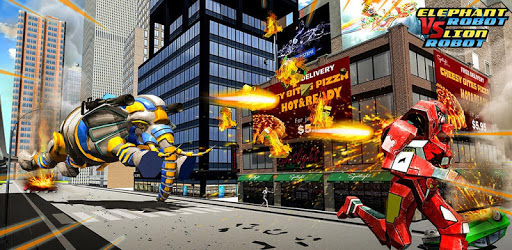 Elephant Robot Vs Lion Robot Transform War Games pc screenshot