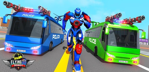 Flying Bus Robot Transform War- Police Robot Games pc screenshot