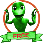 Green alien dance icon