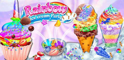 Rainbow Ice Cream Party -  Unicorn Dessert Food pc screenshot