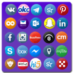 All in one social media network pro icon