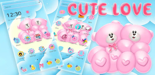 Cute Bear Love Theme Teddy + 3D cartoon icon pack pc screenshot Cute Bear Love Theme Teddy + 3D cartoon icon pack pc screenshot