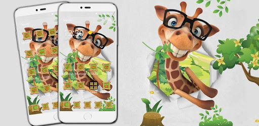 Cute Cartoon Glasses Giraffe Theme pc screenshot Cute Cartoon Glasses Giraffe Theme pc screenshot