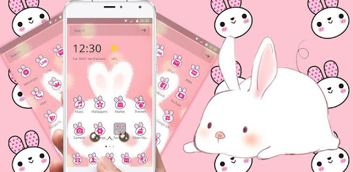 Cute White Rabbit Theme pc screenshot Cute White Rabbit Theme pc screenshot