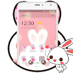Cute White Rabbit Theme icon