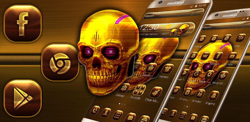 Dark Golden Skull Theme pc screenshot
