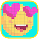 Emoji Color by Number Pixel Art  Drawing Book free icon