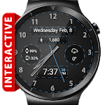 Black Leather HD WatchFace Widget & Live Wallpaper for pc icon
