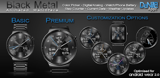 Black Metal HD Watch Face Widget & Live Wallpaper pc screenshot
