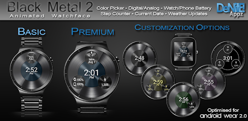 Black Metal 2 HD WatchFace Widget & Live Wallpaper pc screenshot