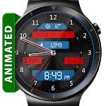 Black Metal LED HD WatchFace Widget Live Wallpaper icon