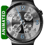 Brushed Silver HD Watch Face Widget Live Wallpaper icon
