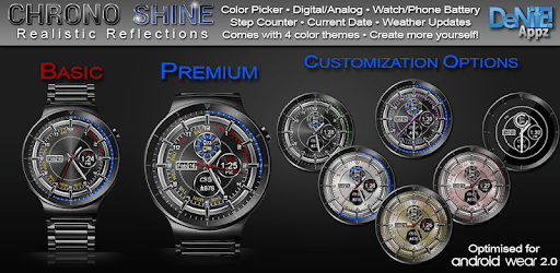 Chrono Shine HD Watch Face Widget & Live Wallpaper pc screenshot Chrono Shine HD Watch Face Widget & Live Wallpaper pc screenshot