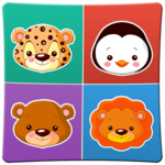 Animals memory game for kids for pc icon