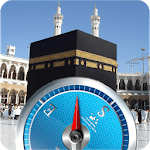 Qibla direction finder compass icon