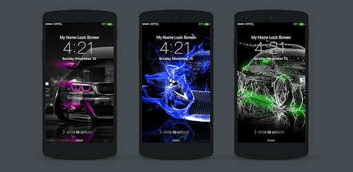 Neon Cars Lock Screen pc screenshot