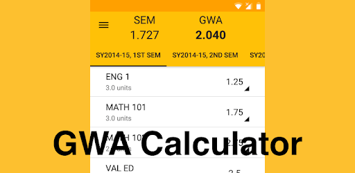 GWA Calculator (MyUste) pc screenshot GWA Calculator (MyUste) pc screenshot