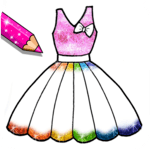 Glitter Dresses Coloring Book - Drawing pages icon