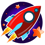 Rocket games for kids free icon